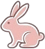 Cruelty-free bunny icon pink